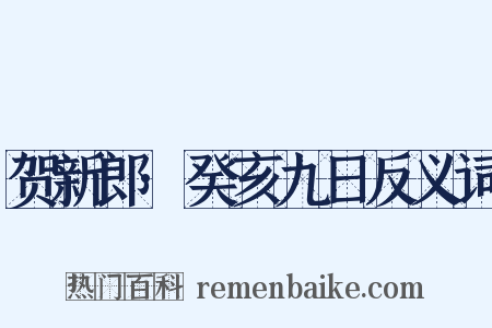 贺新郎·癸亥九日反义词是什么意思的图片